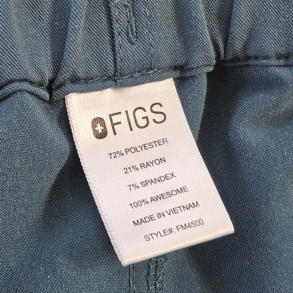 Figs Pisco Basic Scrub Pants FM4500, Caribbean Blue, Size S, Good Used Condition - Picture 7 of 11